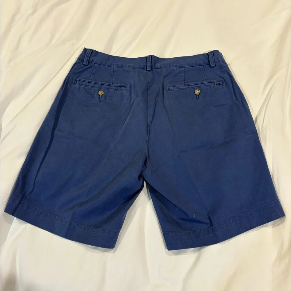 Ralph Lauren Blue Flat Front Shorts - Picture 5 of 5